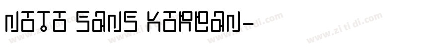 noto sans korean字体转换